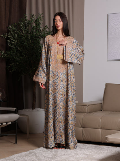 Golden Ikat Kaftan