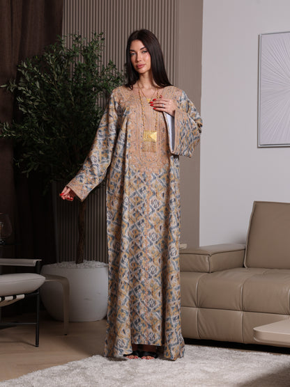 Golden Ikat Kaftan