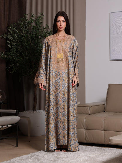 Golden Ikat Kaftan
