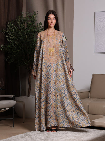 Golden Ikat Kaftan