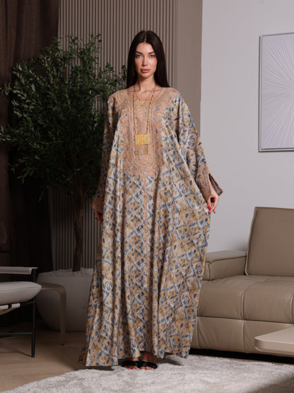 Golden Ikat Kaftan