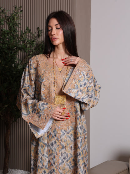 Golden Ikat Kaftan