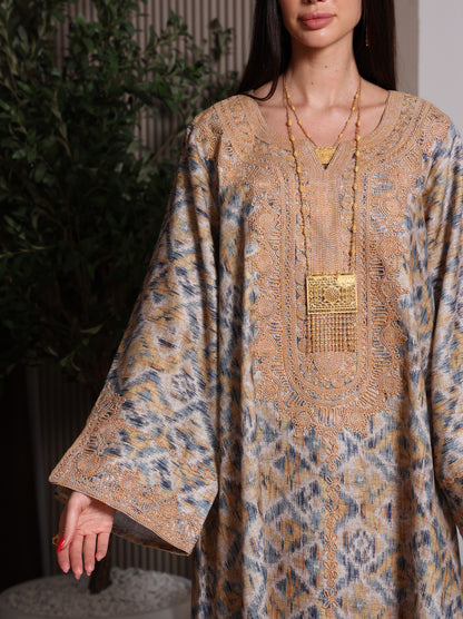 Golden Ikat Kaftan