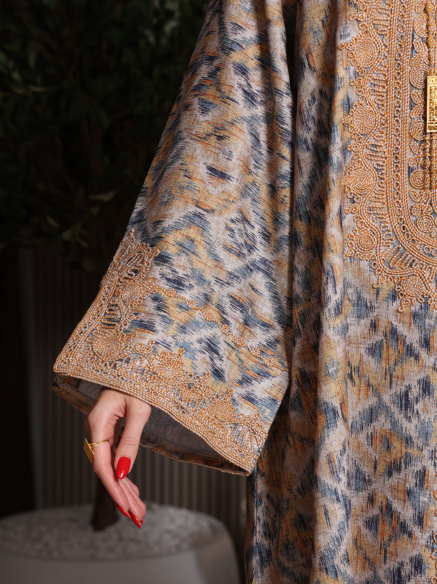 Golden Ikat Kaftan