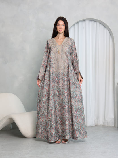 Slate Paisley Kaftan