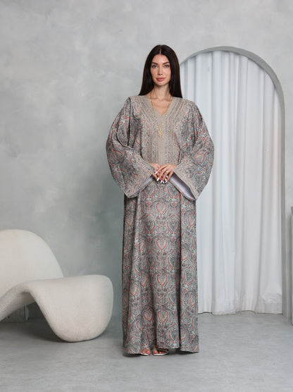 Slate Paisley Kaftan