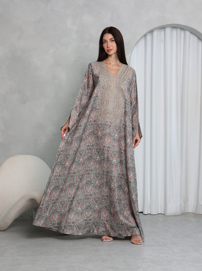 Slate Paisley Kaftan