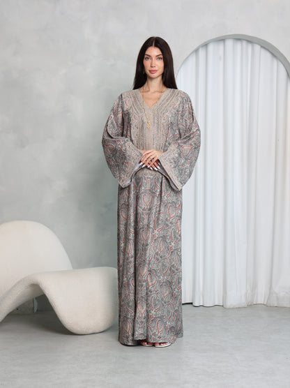 Slate Paisley Kaftan