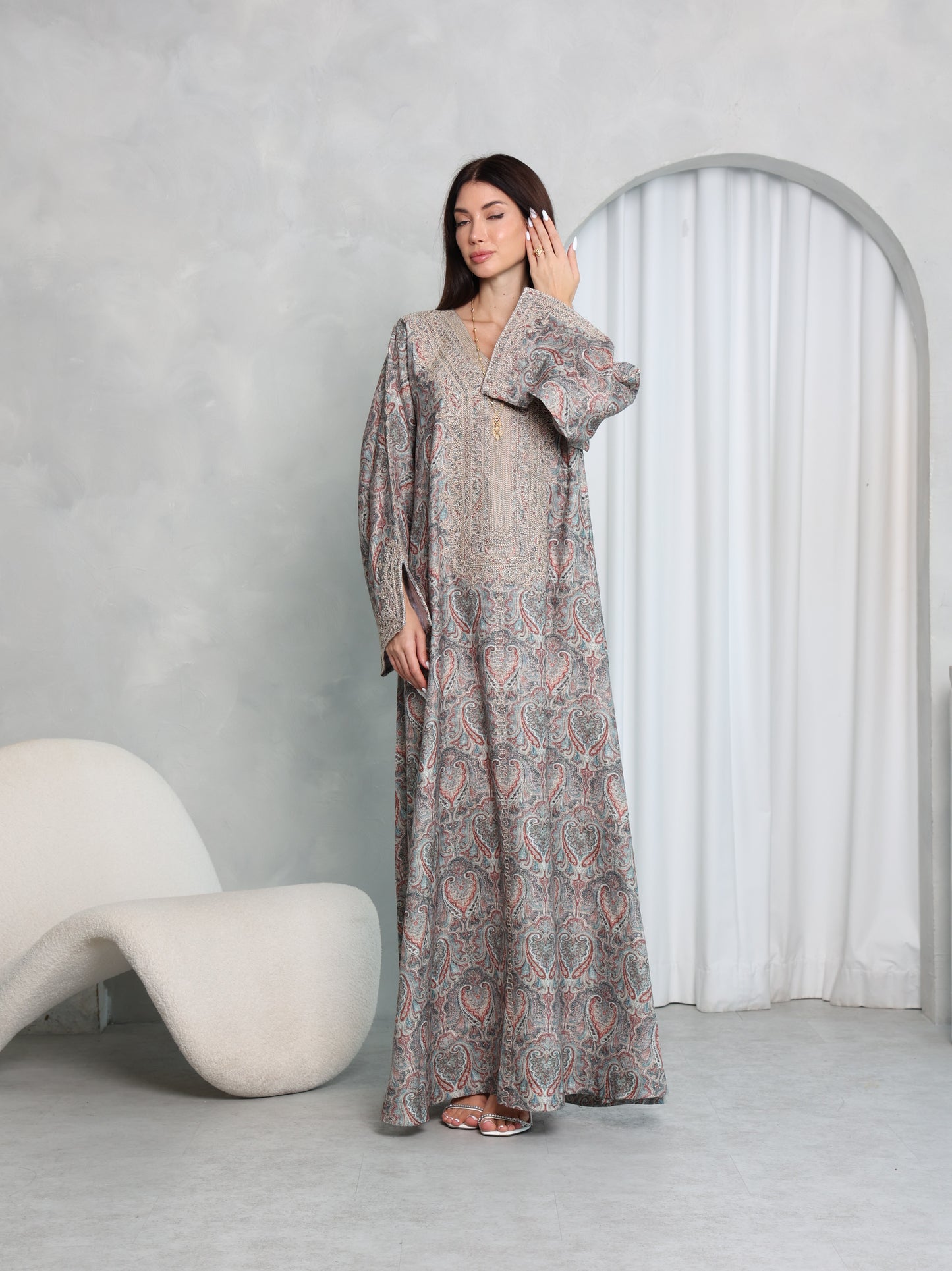 Slate Paisley Kaftan