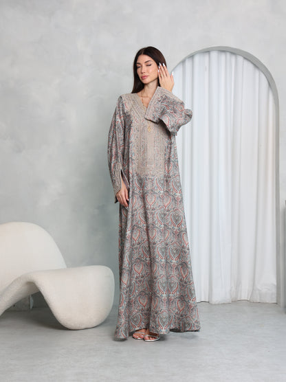 Slate Paisley Kaftan