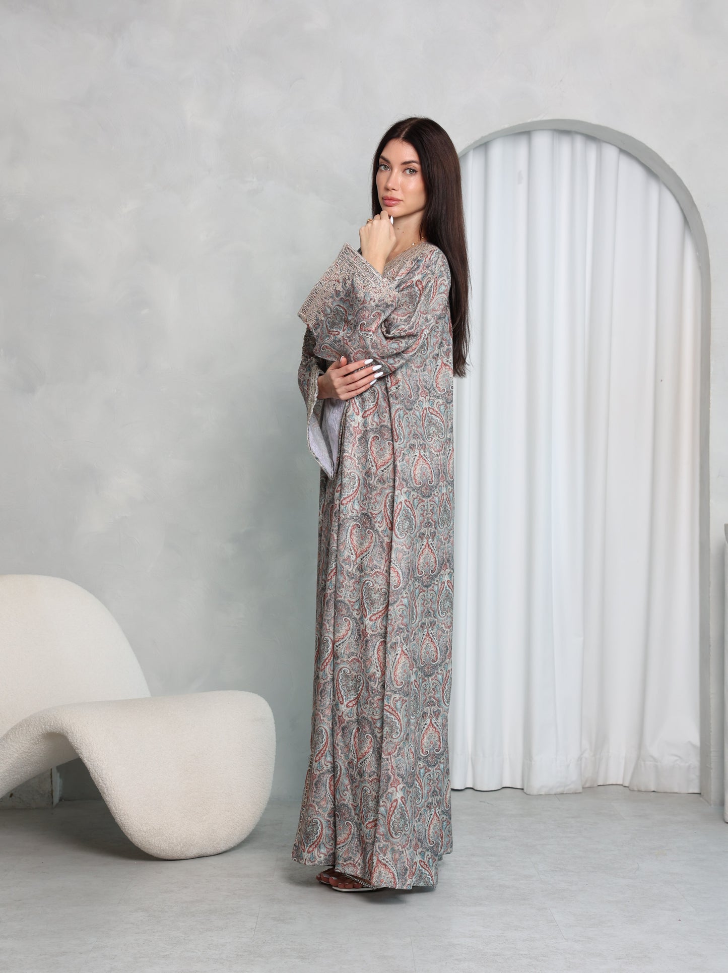 Slate Paisley Kaftan