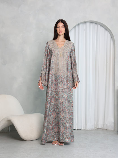 Slate Paisley Kaftan