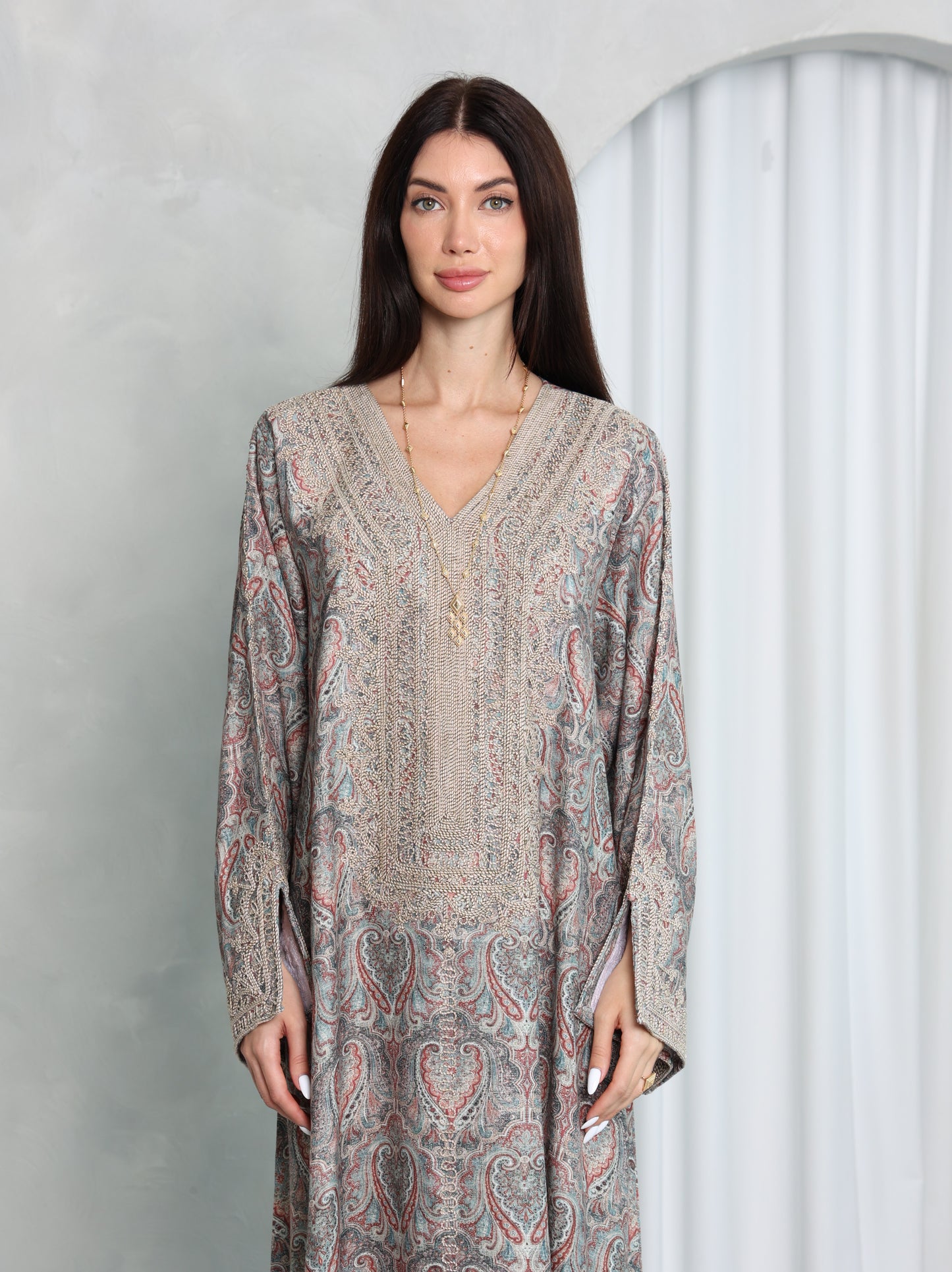 Slate Paisley Kaftan