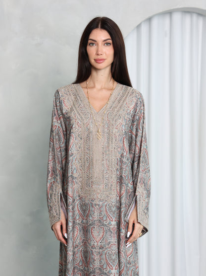 Slate Paisley Kaftan