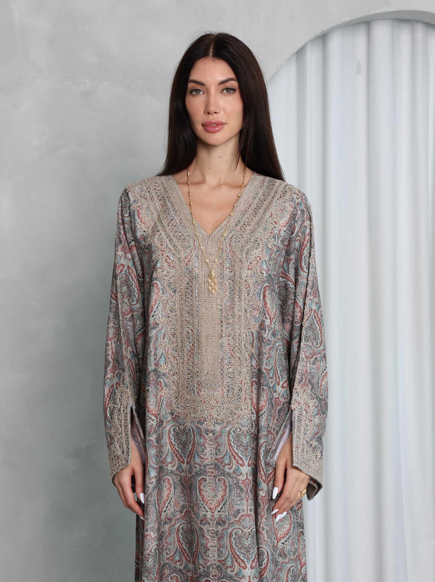 Slate Paisley Kaftan
