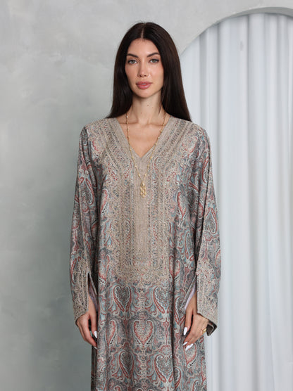 Slate Paisley Kaftan