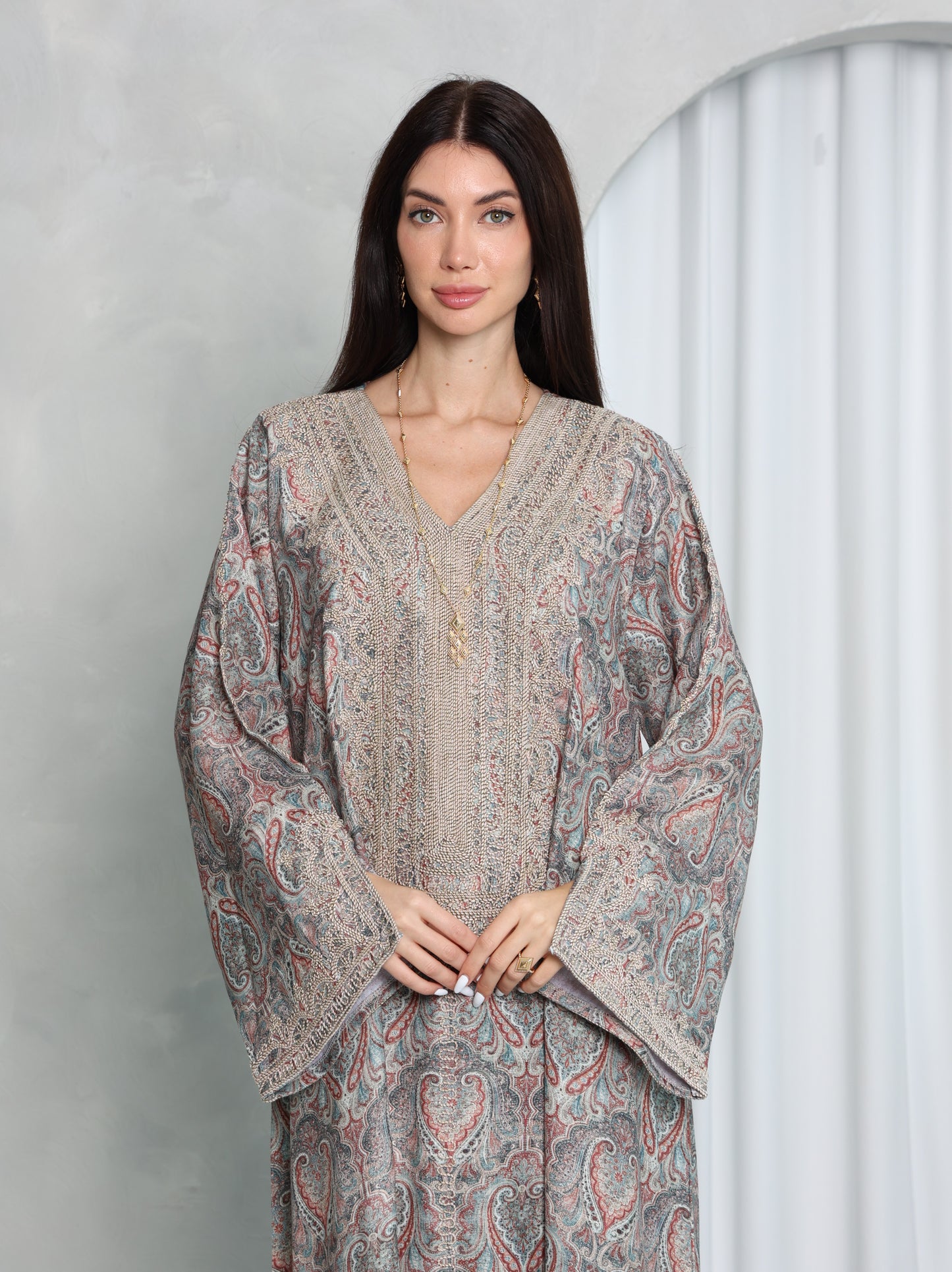 Slate Paisley Kaftan