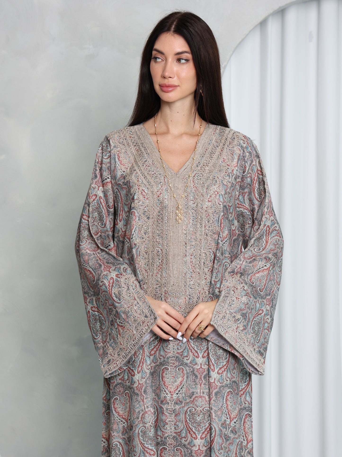 Slate Paisley Kaftan