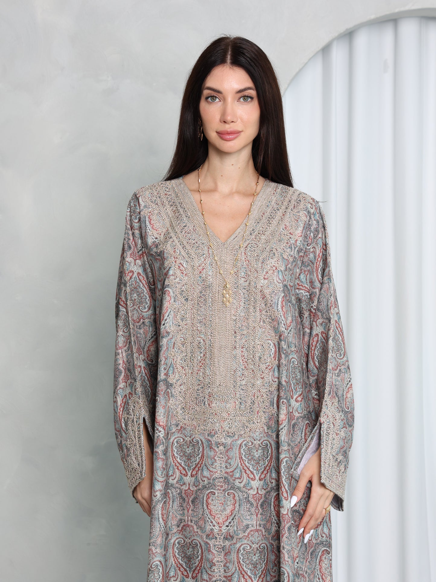 Slate Paisley Kaftan