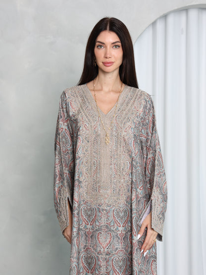 Slate Paisley Kaftan