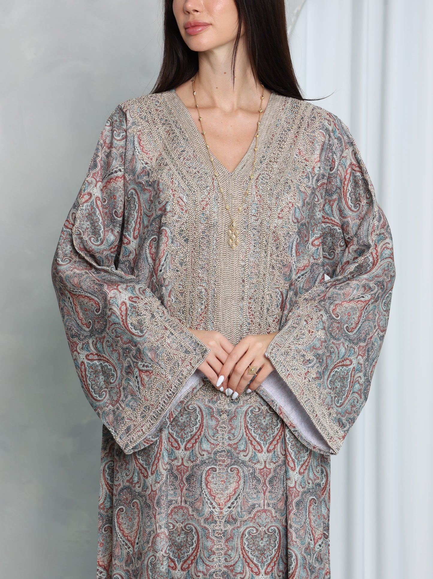 Slate Paisley Kaftan