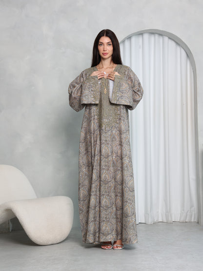 Taupe Paisley Kaftan