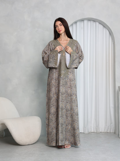 Taupe Paisley Kaftan