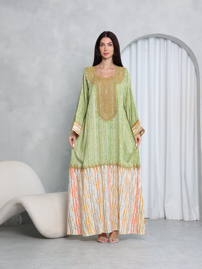 Pistachio Stripe Kaftan