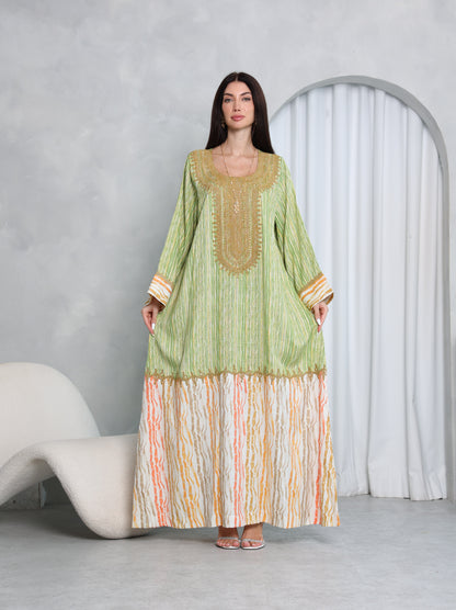 Pistachio Stripe Kaftan