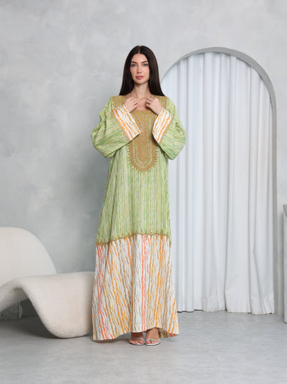 Pistachio Stripe Kaftan
