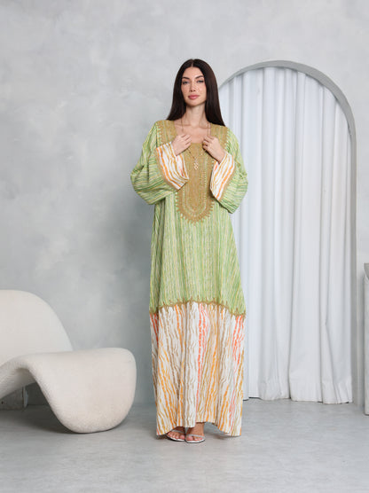 Pistachio Stripe Kaftan