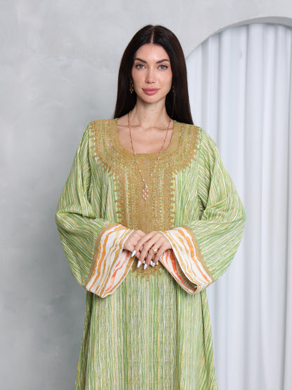 Pistachio Stripe Kaftan