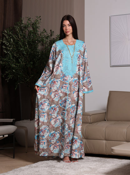 Azure Bloom Kaftan