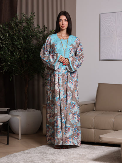 Azure Bloom Kaftan