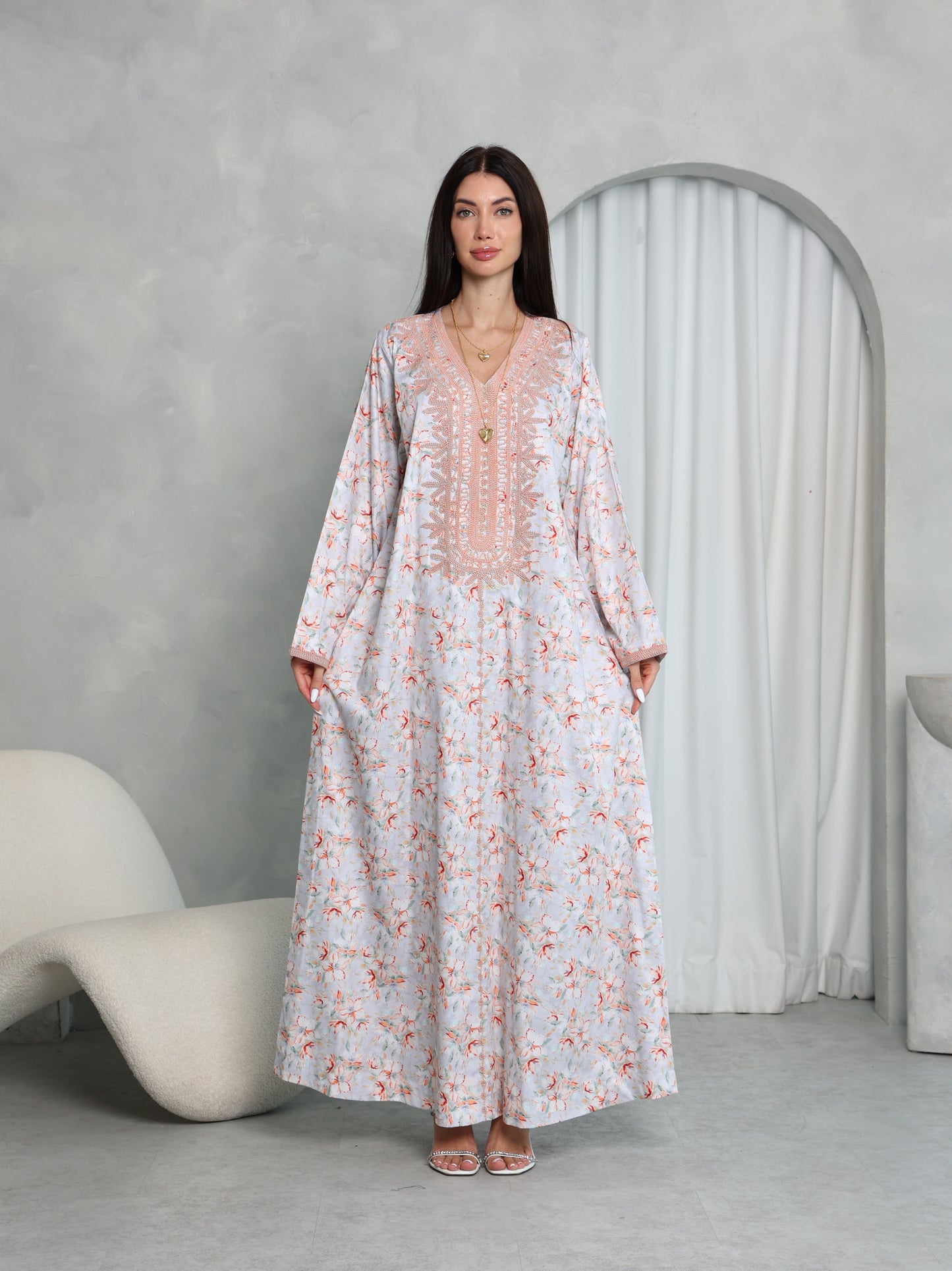 Blush Floral Kaftan