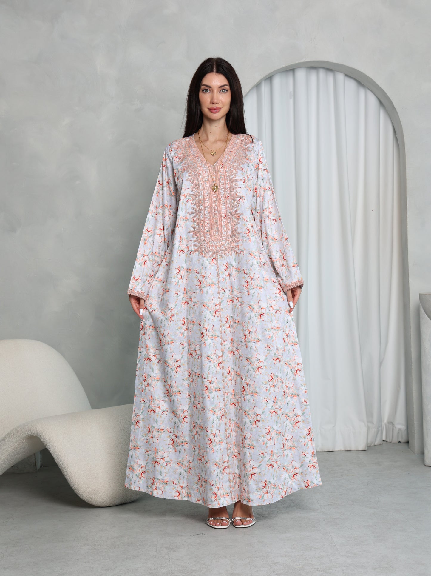 Blush Floral Kaftan