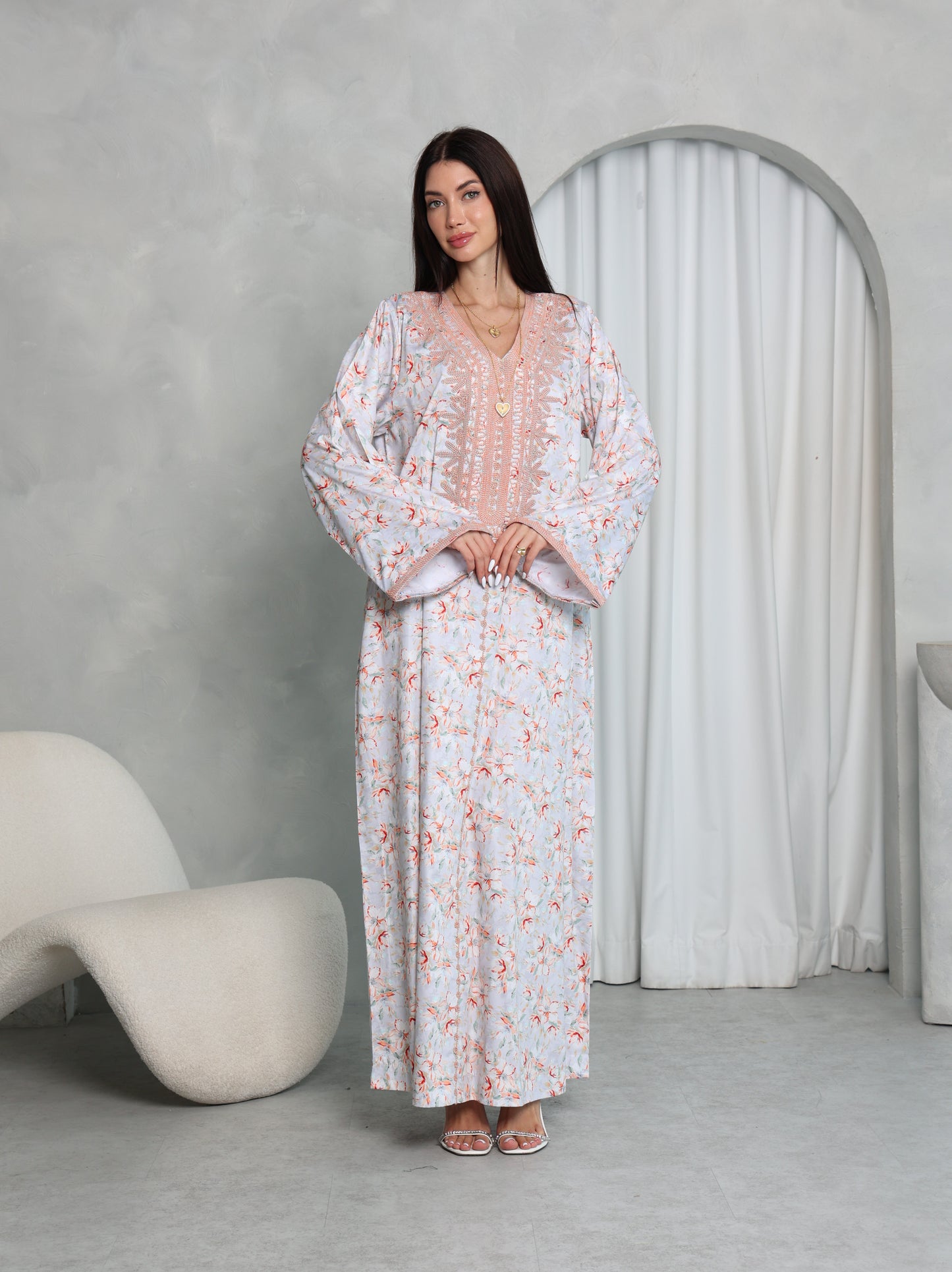Blush Floral Kaftan