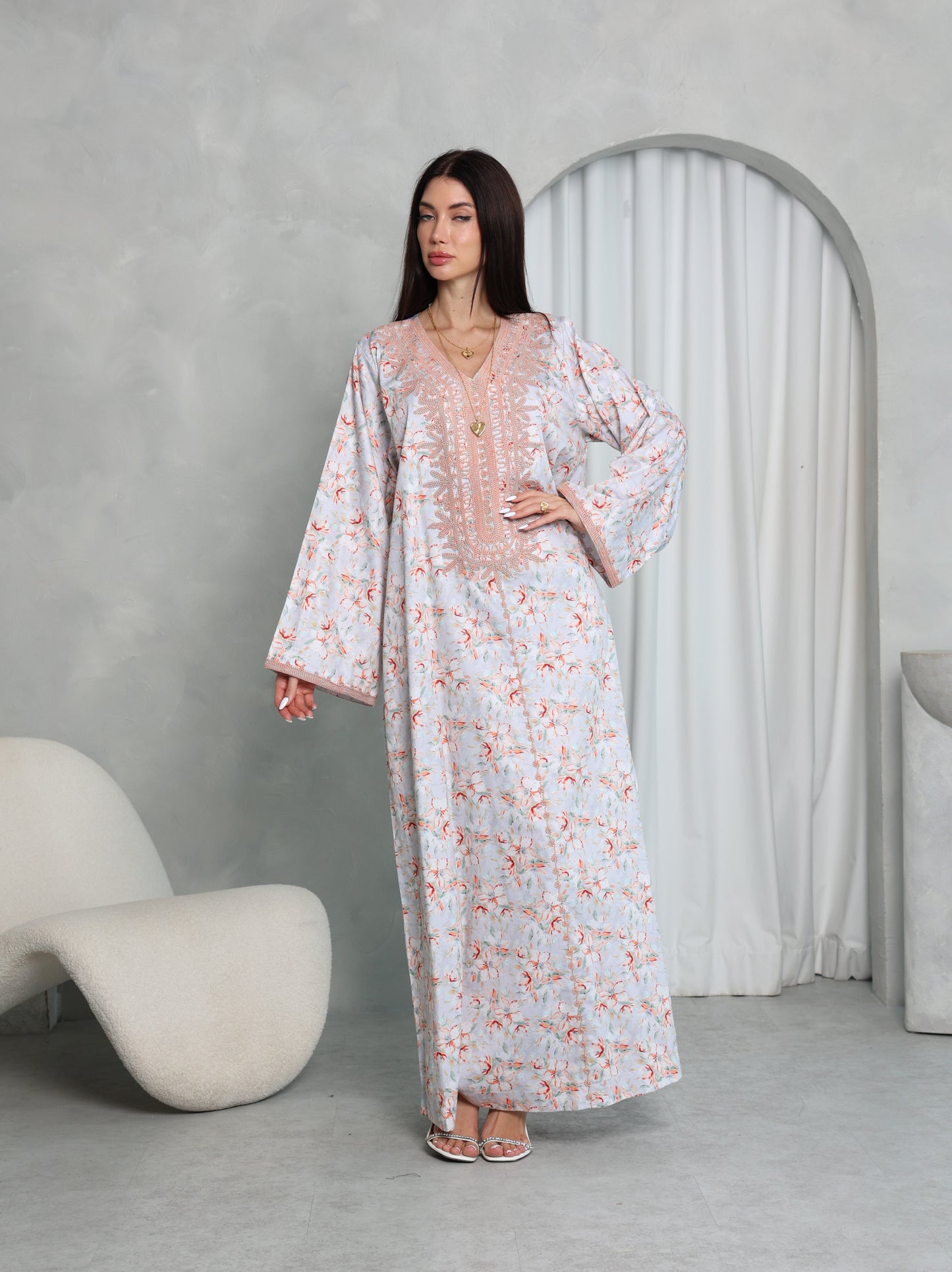 Blush Floral Kaftan