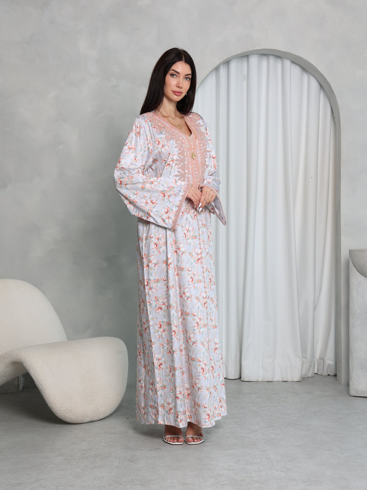 Blush Floral Kaftan