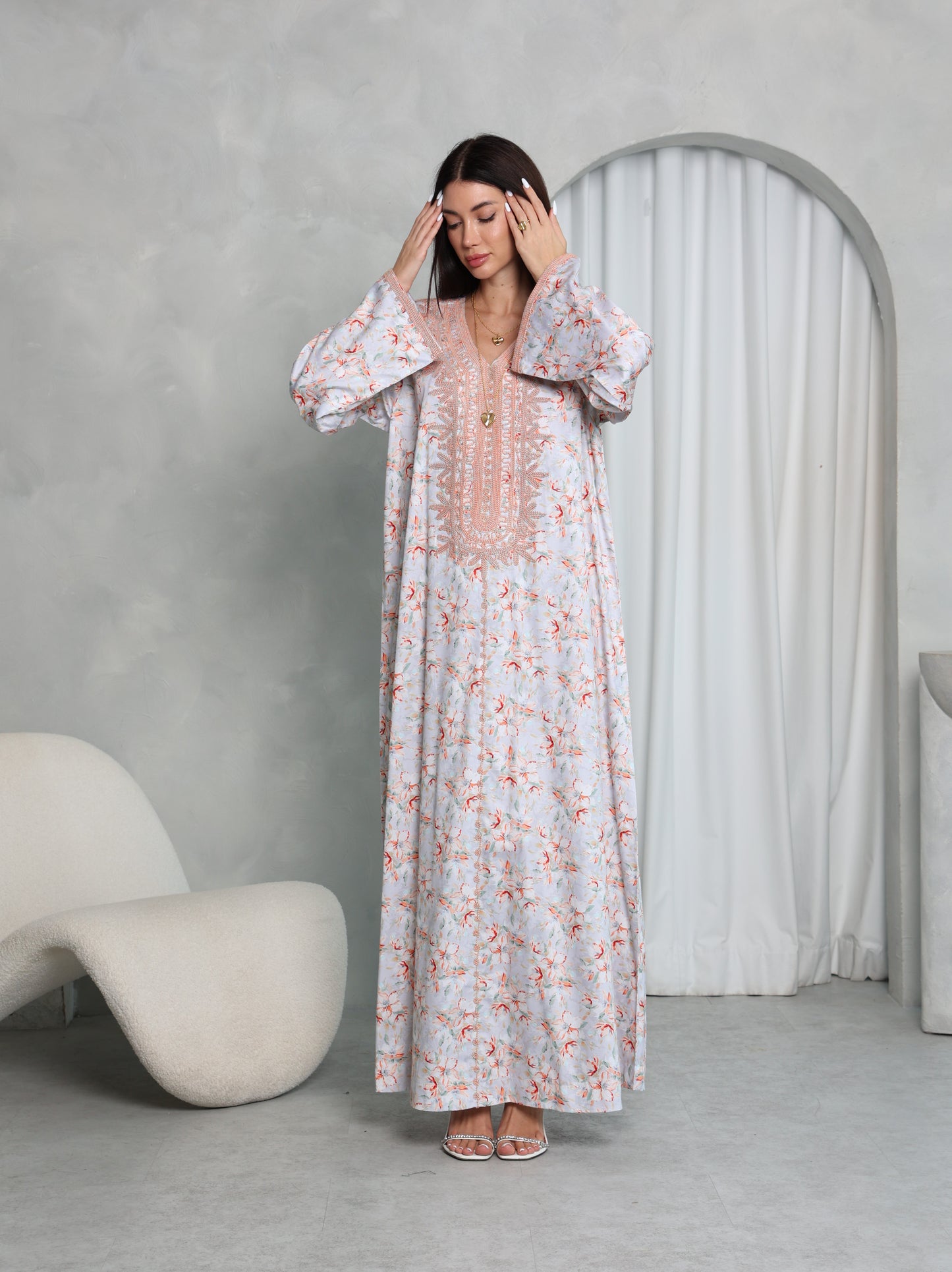 Blush Floral Kaftan