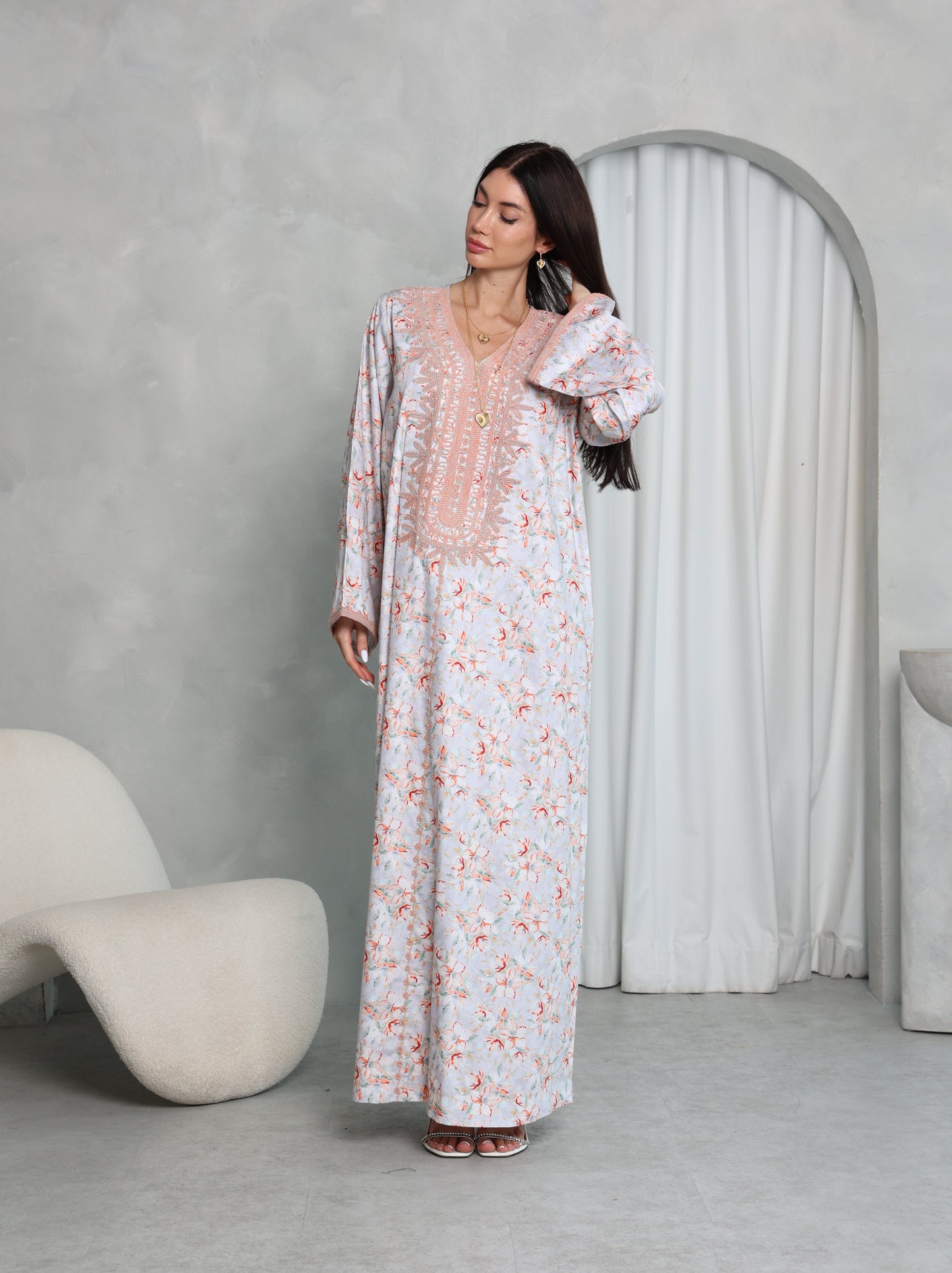 Blush Floral Kaftan