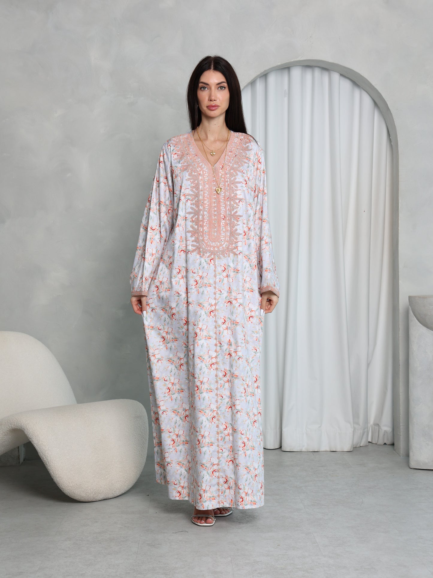 Blush Floral Kaftan
