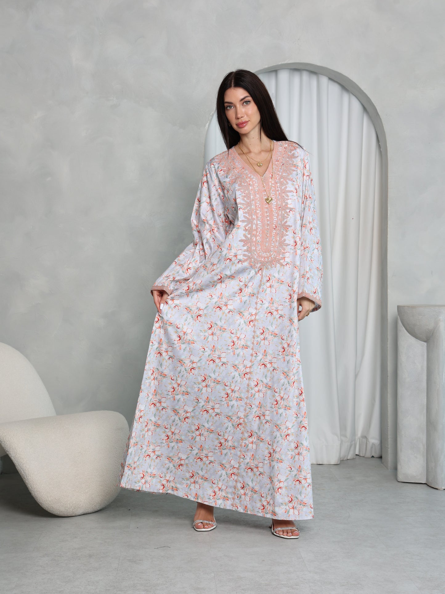 Blush Floral Kaftan