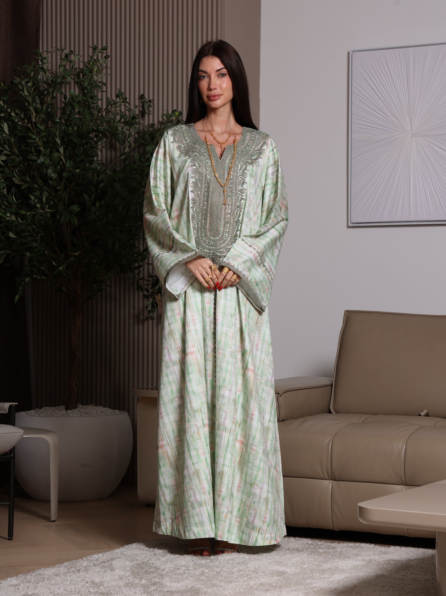 Mint Frost Kaftan