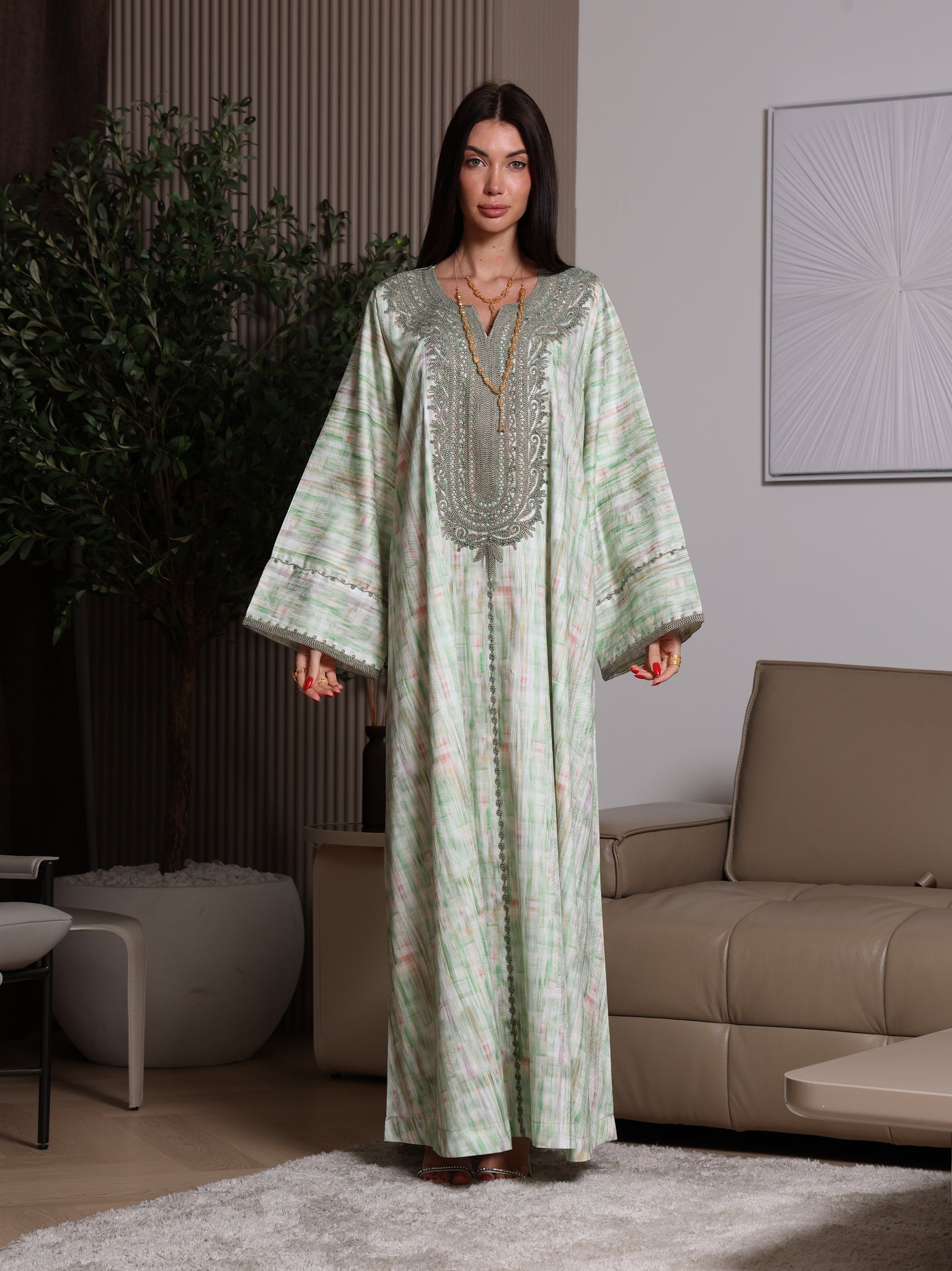 Mint Frost Kaftan