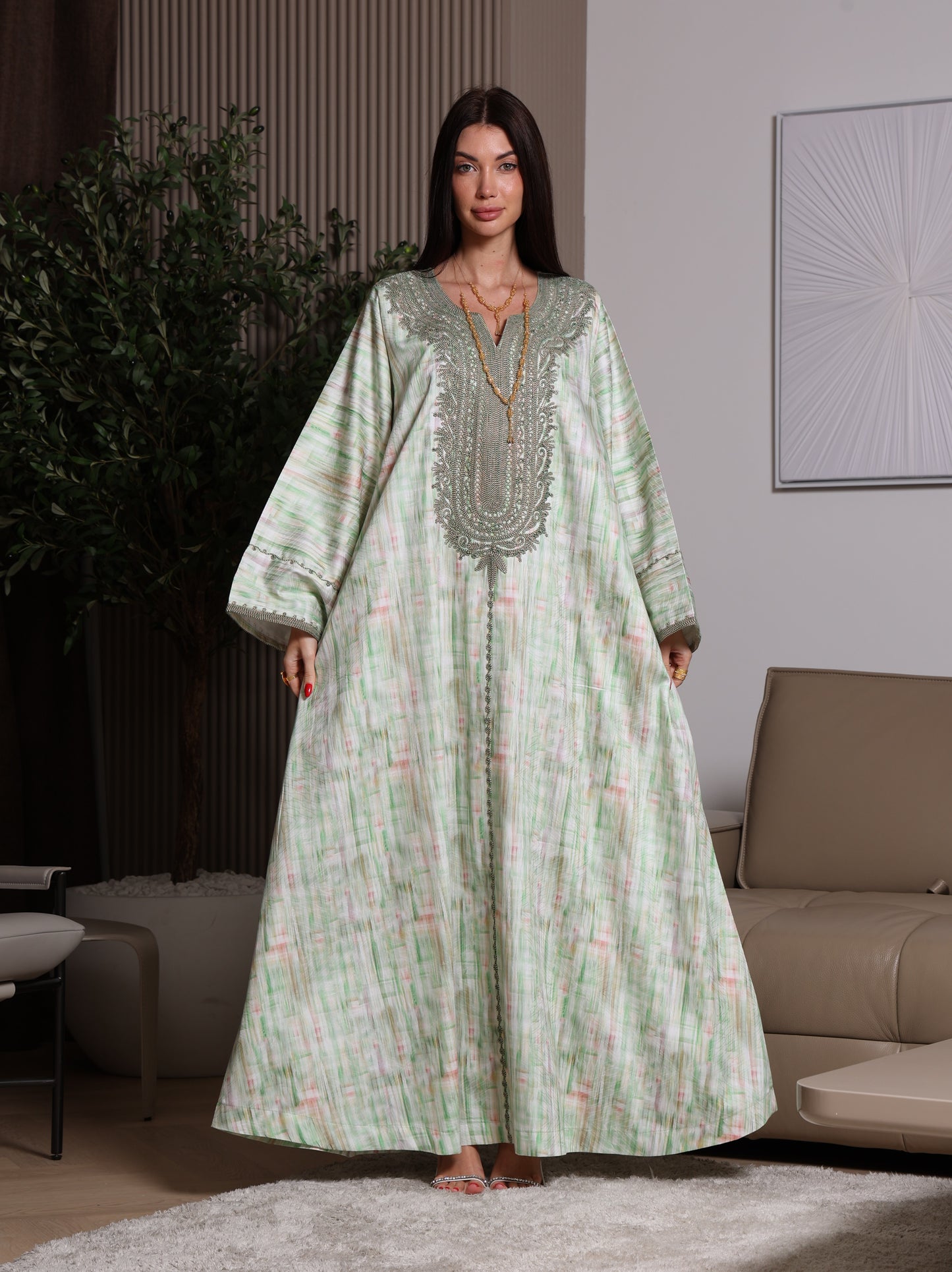 Mint Frost Kaftan