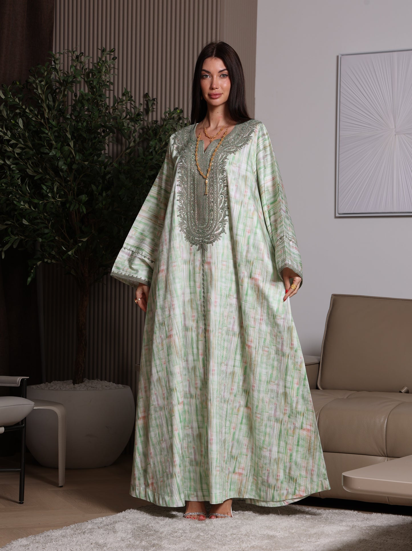 Mint Frost Kaftan