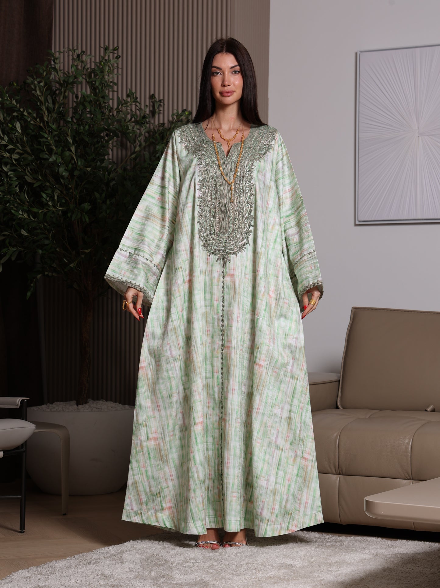 Mint Frost Kaftan