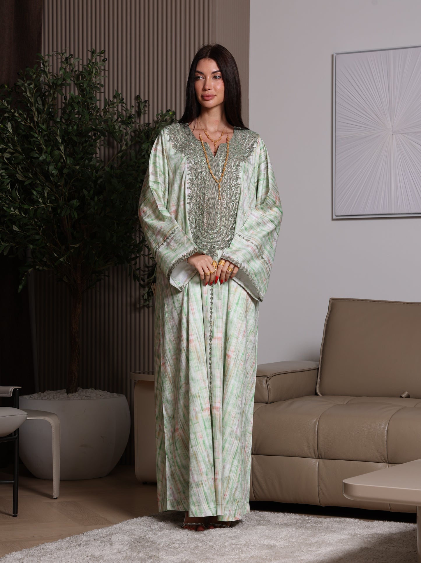 Mint Frost Kaftan