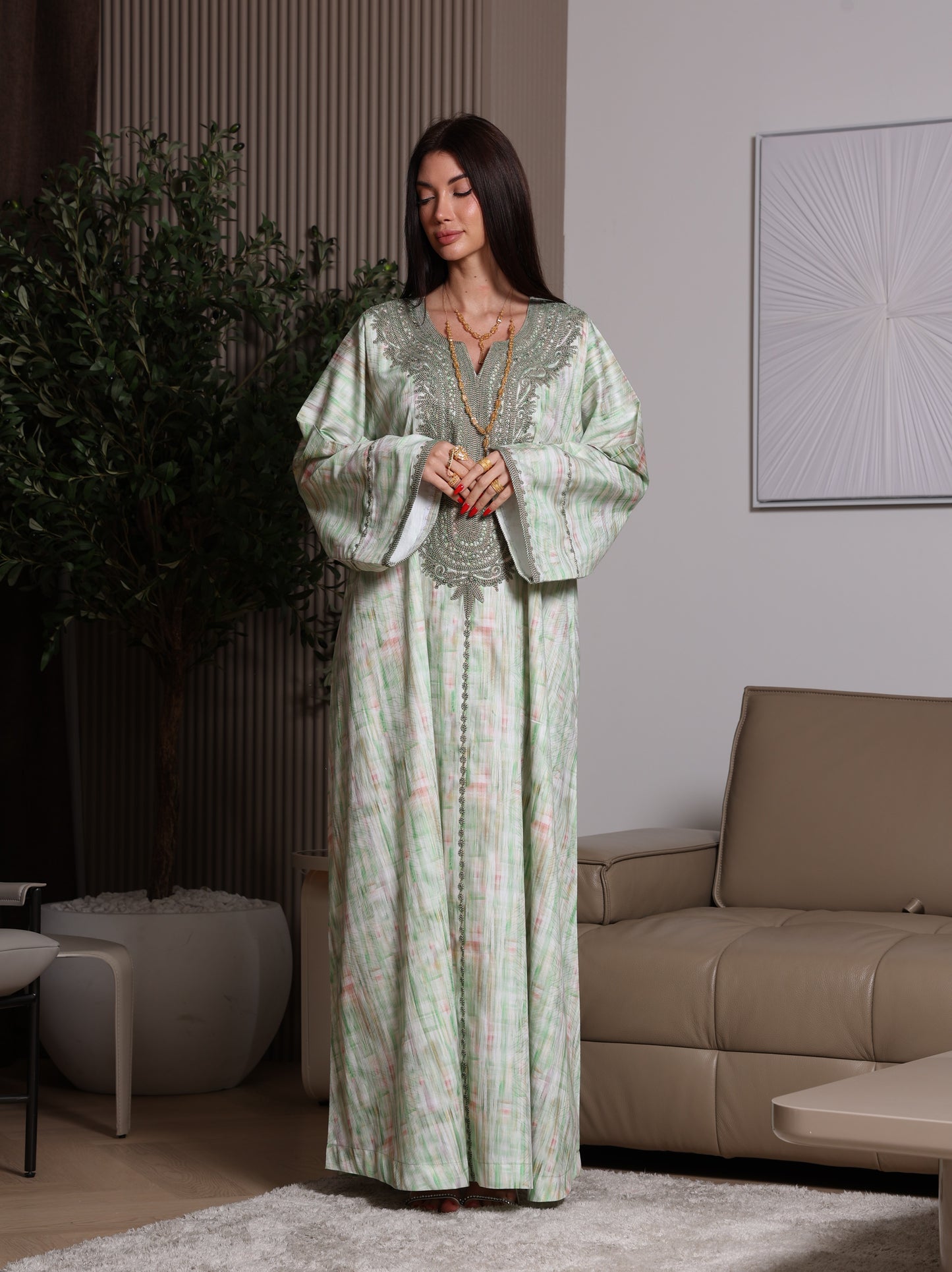 Mint Frost Kaftan